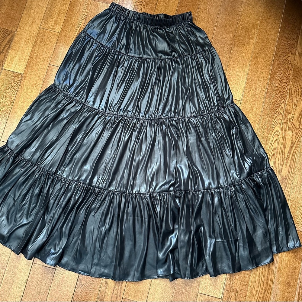 Faux leather skirt